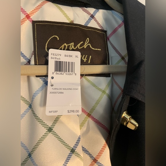 COACH Black Coat with Gold Closure & Black Concealed Buttons 🖤🍂 - Picture 3 of 6